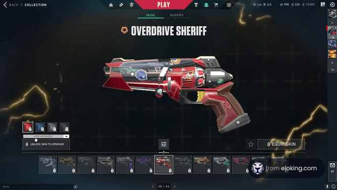 Overdrive Sheriff skin displayed in a game interface