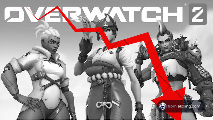 Overwatch 2 game characters posing heroically in monochrome
