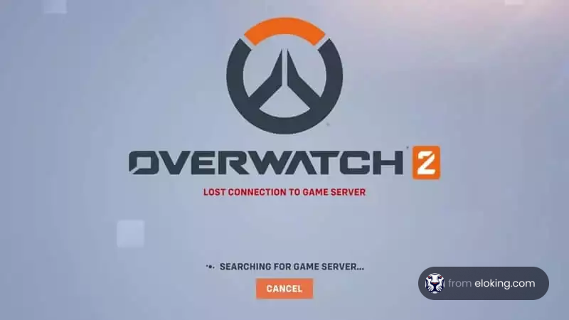 Overwatch 2 game screen showing lost connection to server message