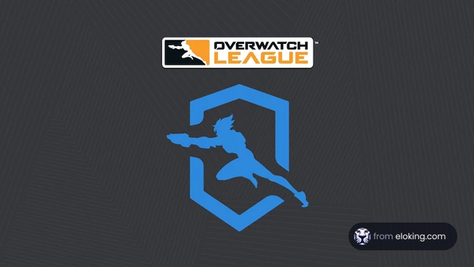 Overwatch League logo with dynamic character silhouette