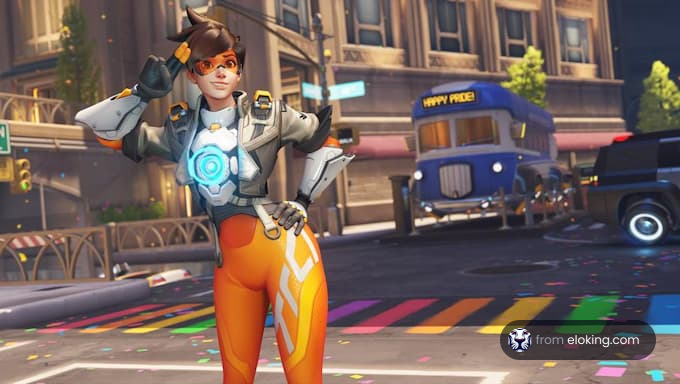 Tracer from Overwatch at a happy event.