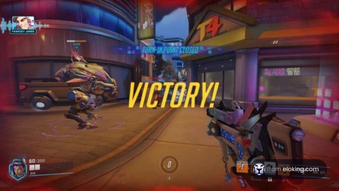 Victory in Overwatch gameplay