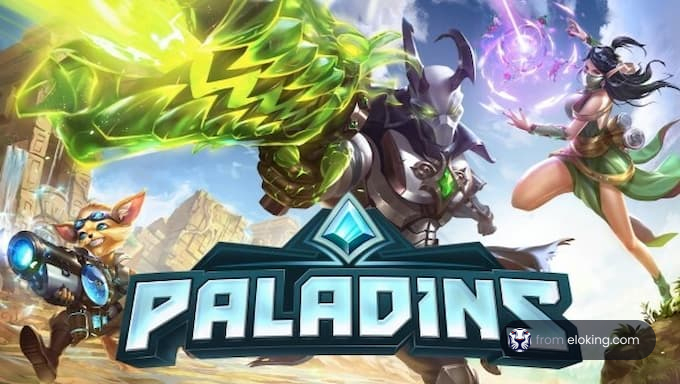 Dynamic Paladins game artwork featuring multiple characters