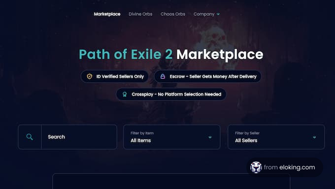 Path of Exile 2 Marketplace interface