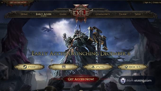 Path of Exile Early Access launching December 6