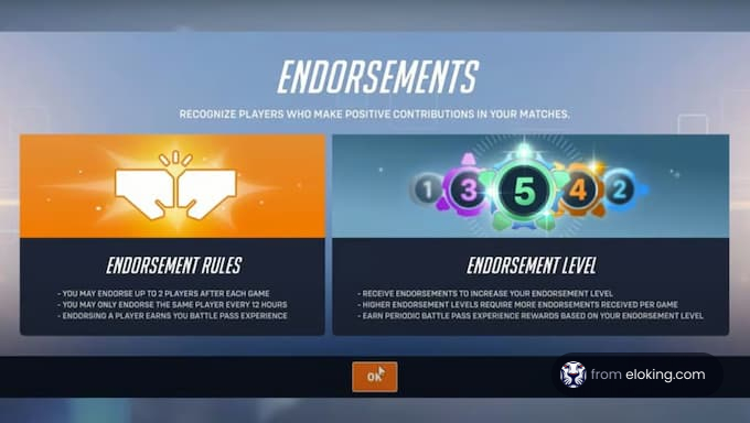 Endorsements: Recognize players who make positive contributions in your matches.
