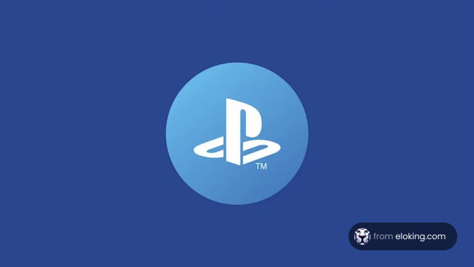 PlayStation logo on a blue background