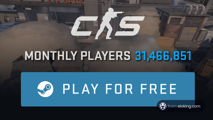 Online game advertisement showing over 31 million monthly players with an invitation to play for free