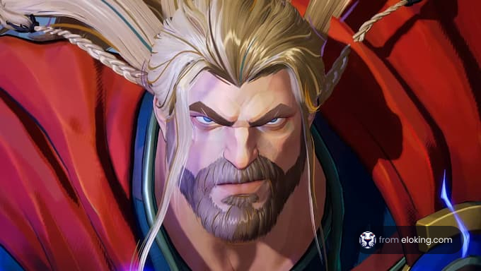 A powerful character portrait with intense expression