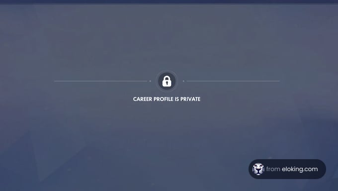 A screen displaying 'Career Profile is Private' with a padlock icon