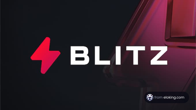 Red lightning bolt symbol next to the word BLITZ on a dark background