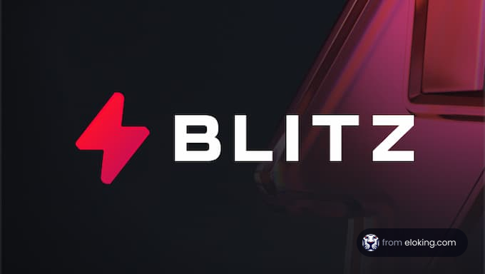 Red lightning bolt with the text 'BLITZ' on a dark background