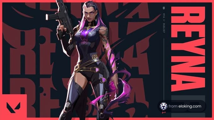 Reyna character from the video game Valorant.