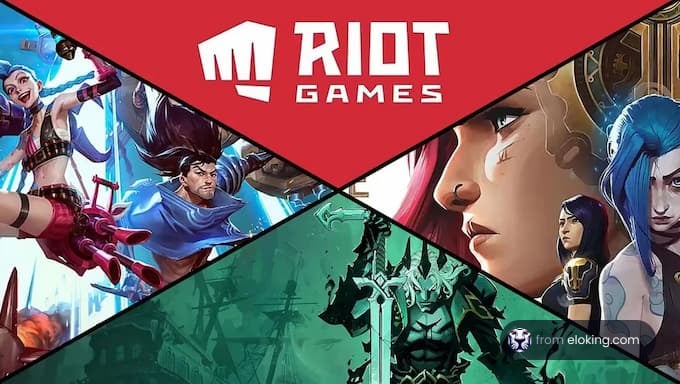 Collage of characters from Riot Games