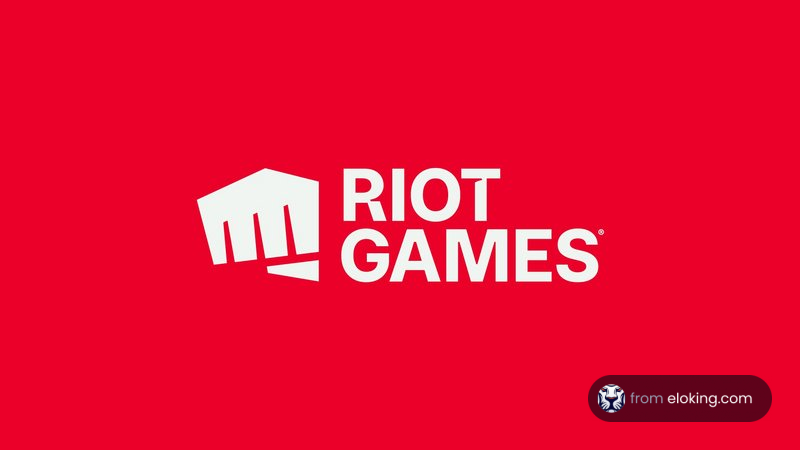 Riot Games logo on a red background