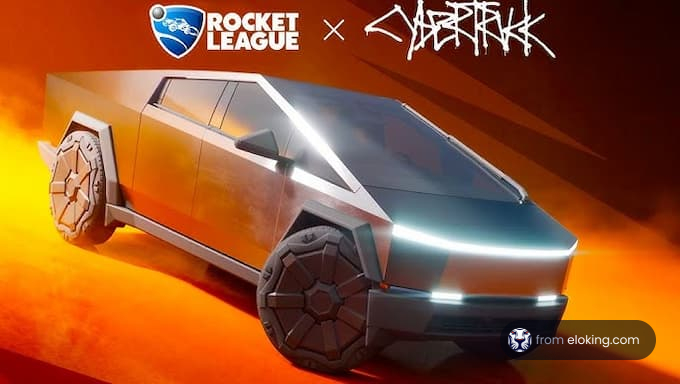 Futuristic car design from Rocket League and Cyberpunk crossover