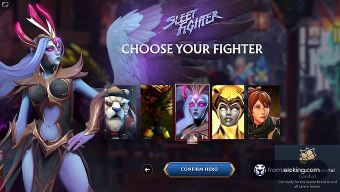 Character selection screen from a Street Fighter-themed video game, featuring a variety of heroes