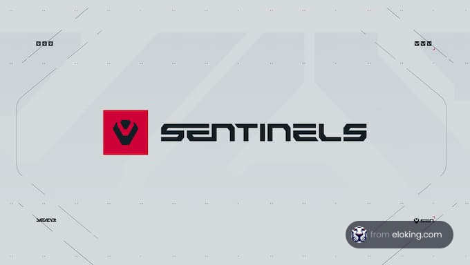 Sentinels logo design on a grey background