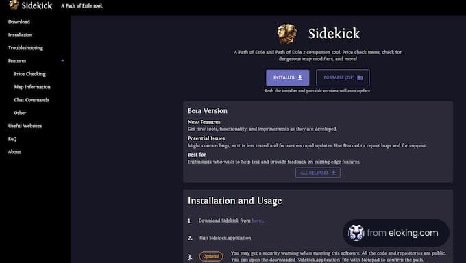 Sidekick - A Path of Exile companion tool for installation and features