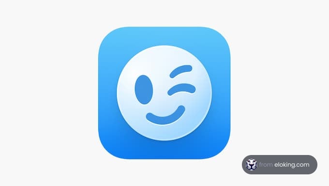 A smiley face with a wink