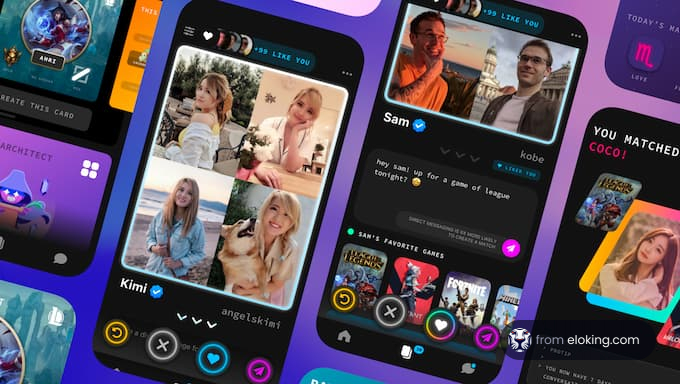 Screenshot of a social media profile showcasing different user interactions and games.