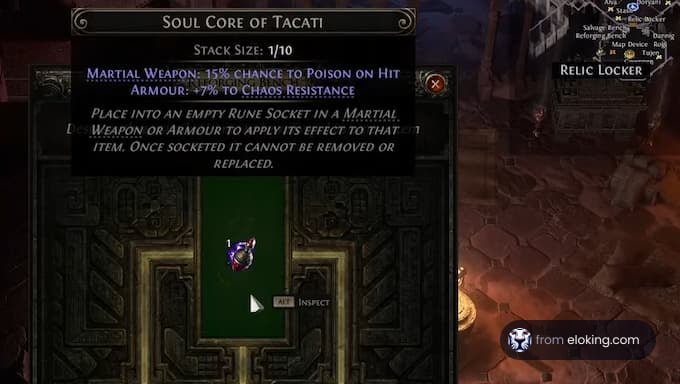 Soul Core of Tacati item description in a game interface