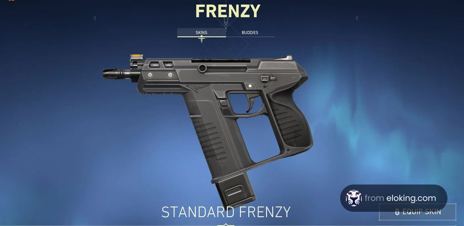 Standard Frenzy gun skin display against a blue background