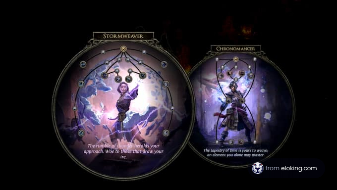 Stormweaver and Chronomancer game characters