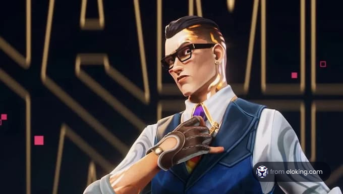 Stylish animated character with glasses and suit