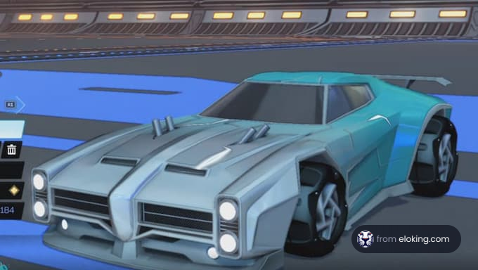 A stylish blue sport car with a sleek design.