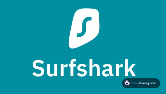 Surfshark VPN logo on a teal background