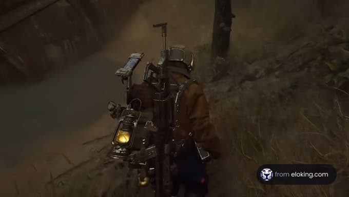 A survivor exploring a post-apocalyptic landscape.