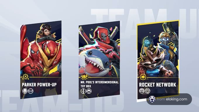 Komanda ar Parker Power-Up, Mr. Pool starpdimensiju rotaļu kastīti un Rocket Network.