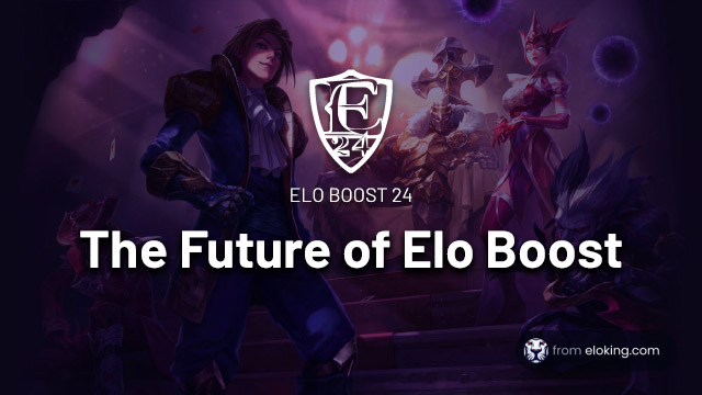 Dramatic artwork of gaming characters involved in Elo Boosting campaign