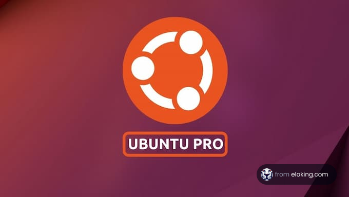 Ubuntu Pro logo on a purple background