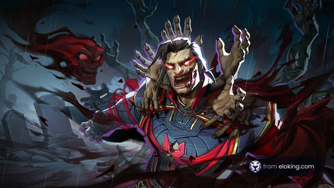 Nieumarły wojownik wychodzący z ciemnego lasu