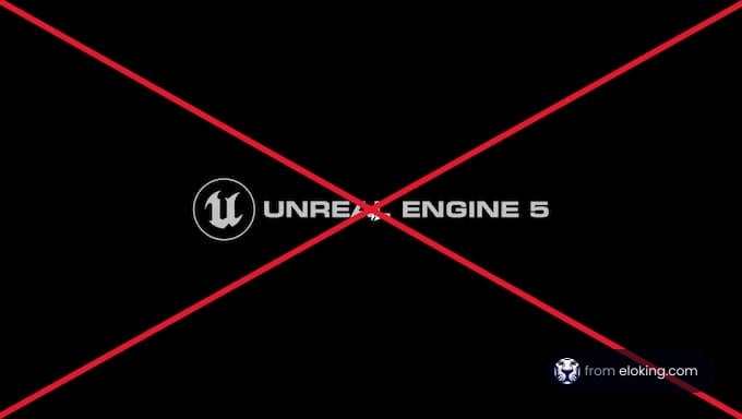 Unreal Engine 5 logo crossed out