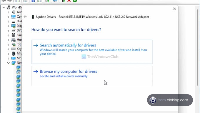 Update Drivers for Realtek RTL8188ETV Wireless LAN 802.11n USB 2.0 Network Adapter