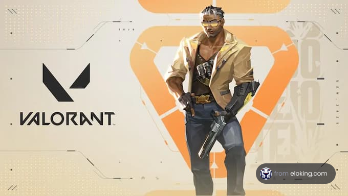 A character from Valorant striking a cool pose with a weapon.