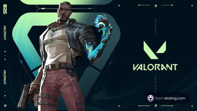 Ein aufregender Charakter aus dem Spiel Valorant mit einzigartigen Fähigkeiten