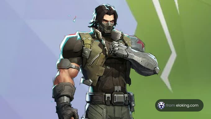 A powerful character in a tactical outfit, showcasing strength and confidence.