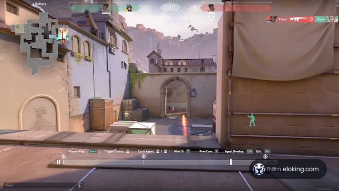 A thrilling action scene from a Valorant gameplay session.