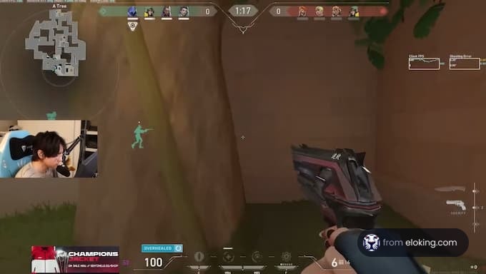A player strategizing in Valorant gameplay