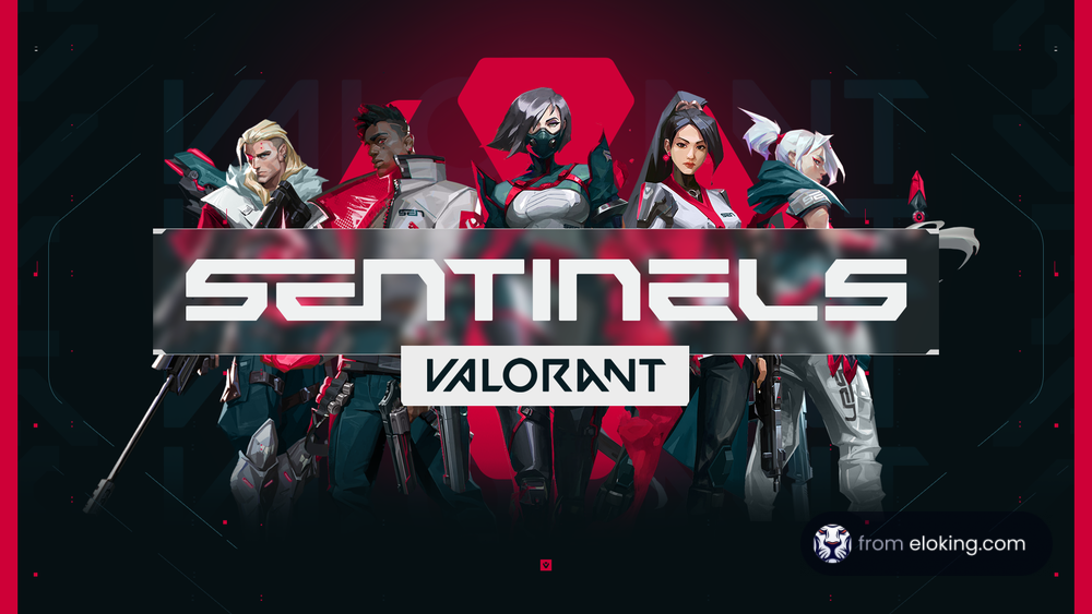 Artwork of Valorant Sentinels team with diverse agents