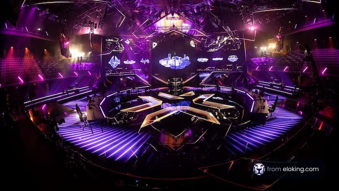 A vibrant nightclub interior with advanced lighting design