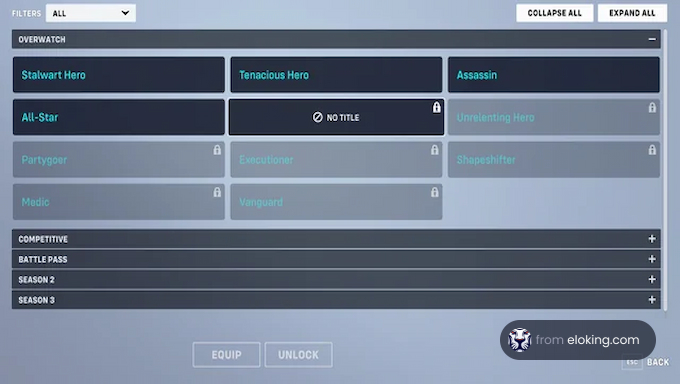 Video game interface showing different hero classes such as Stalwart Hero, Tenacious Hero, and Assassin