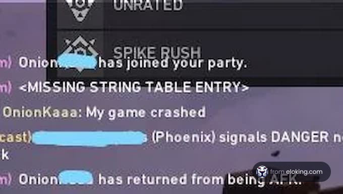 Screenshot of a video game chat showing a bug and player messages