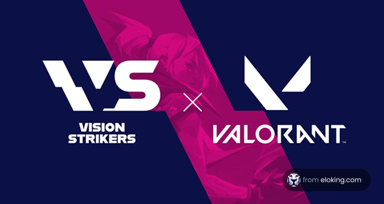 Vision Strikers versus Valorant promotional match graphic