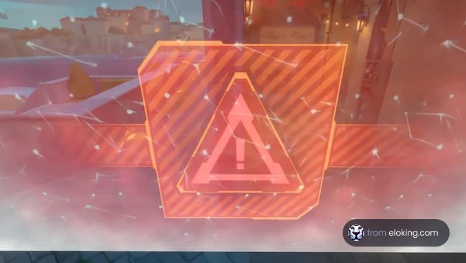 Warning sign indicating a visual alert