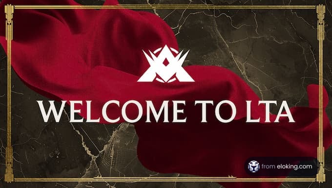 Welcome to LTA with a red background and elegant design